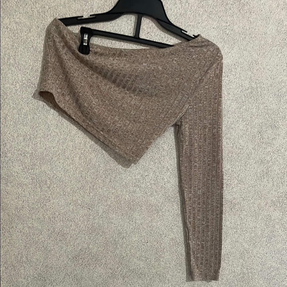 ⭐️ SHEIN One-Shoulder Crop Top in Taupe